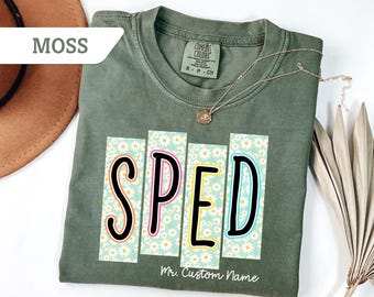 Camiseta personalizada para maestros de educación especial Comfort Colors®, camiseta personalizada para maestros de educación especial, camiseta a juego para el regreso a clases de educación especial, agradecimiento a los maestros