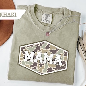 Comfort Colors®Hunting Mama Sweatshirt, Duck Hunting tShirt, Mallard Duck, Mama of Hunters Camo Mama TShirt, Hunting Season Mom Life Shirt