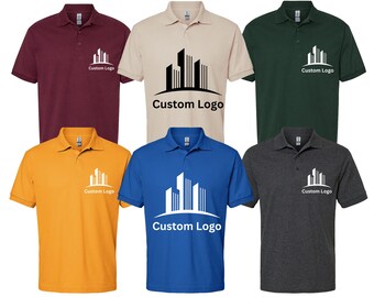 Custom Logo Polo Shirt, Personalized Print Text TShirt, Logo Work Tee, Polo Business Uniform Custom Group Event Polo Shirts, Polo Tshirt