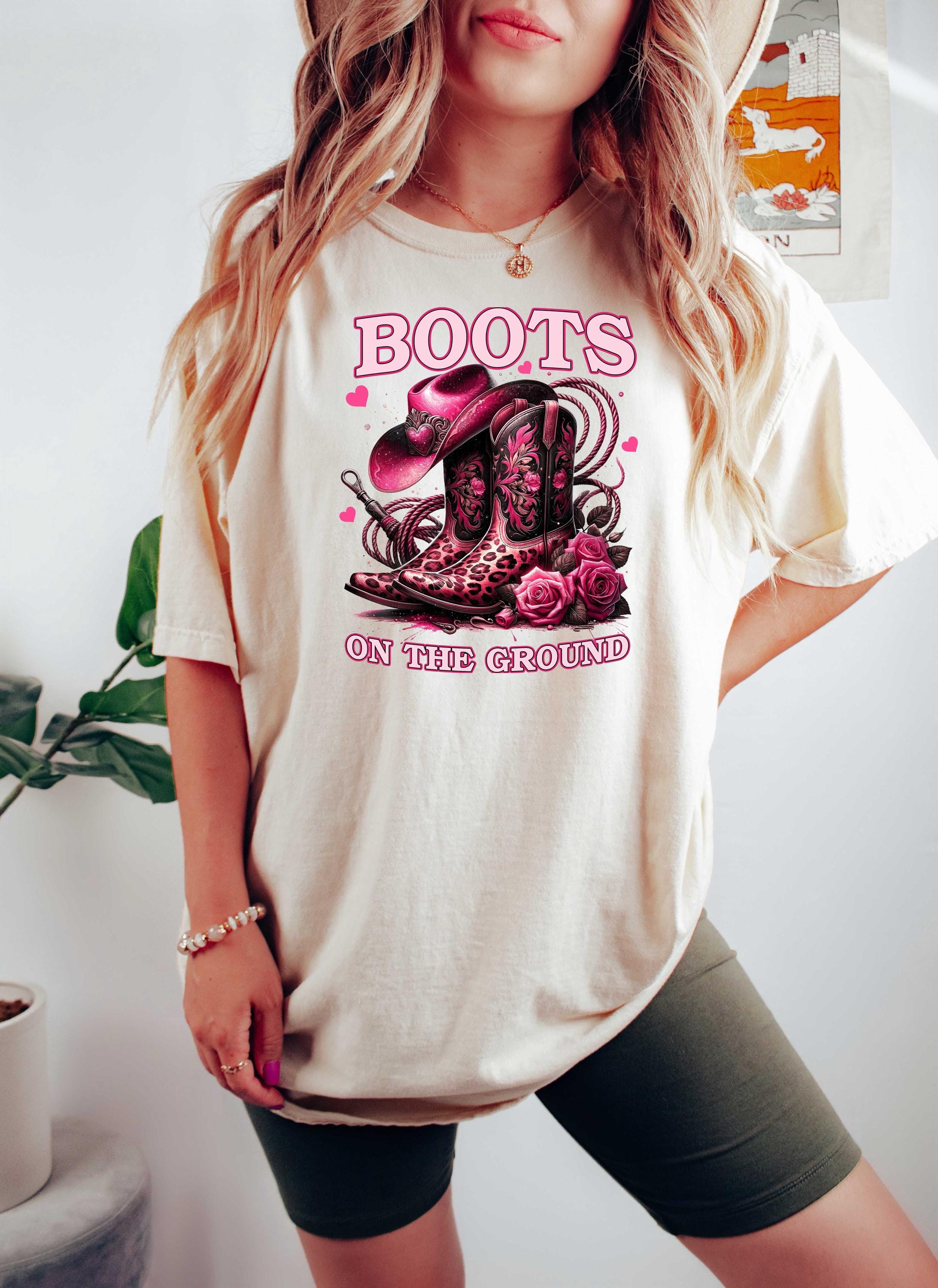 Cherished Girl "Strength Boots" T-Shirt – Women's Faith Inspirational Tee In Classic Pink