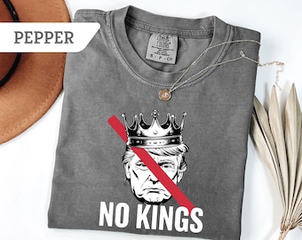 Comfort Colors®No Kings in America 4th July Shirt,Political Protest Tee,Anti MAGA Liberal Tshirt,Independence Day Shirt,Pro Democracy FDT