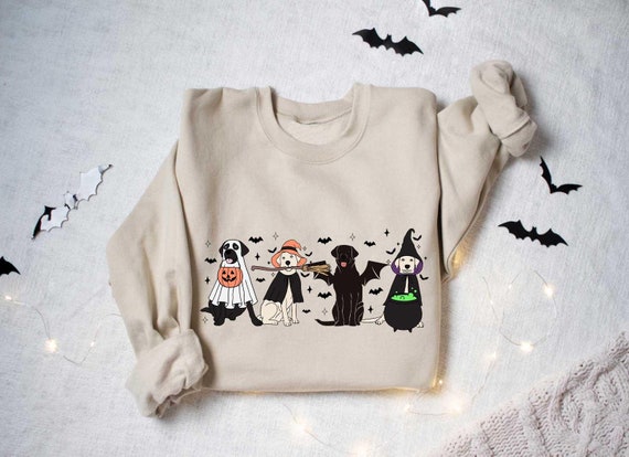 Halloween Dog Ghost Sweatshirt, Ghost Dog Sweater, Dog Lover Gift. Spooky Dog Lover Sweater, Spooky Season Dog Sweatshirt, Halloween Dog Mom