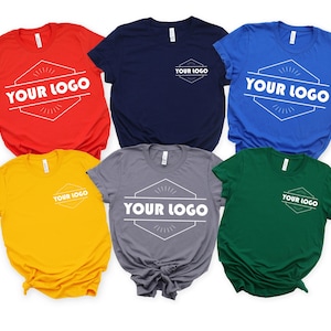 Camisetas Bella Canvas con logo personalizado, camisetas con logo personalizado, camisetas con diseño personalizado, camisetas con texto personalizado, camisetas con el logo de tu empresa o marca.