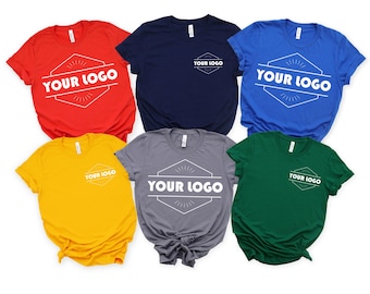 Chemises en toile Bella avec logo personnalisé, t-shirt avec logo personnalisé, t-shirt design personnalisé, chemise avec texte personnalisé, t-shirt avec logo de votre entreprise ou de votre marque