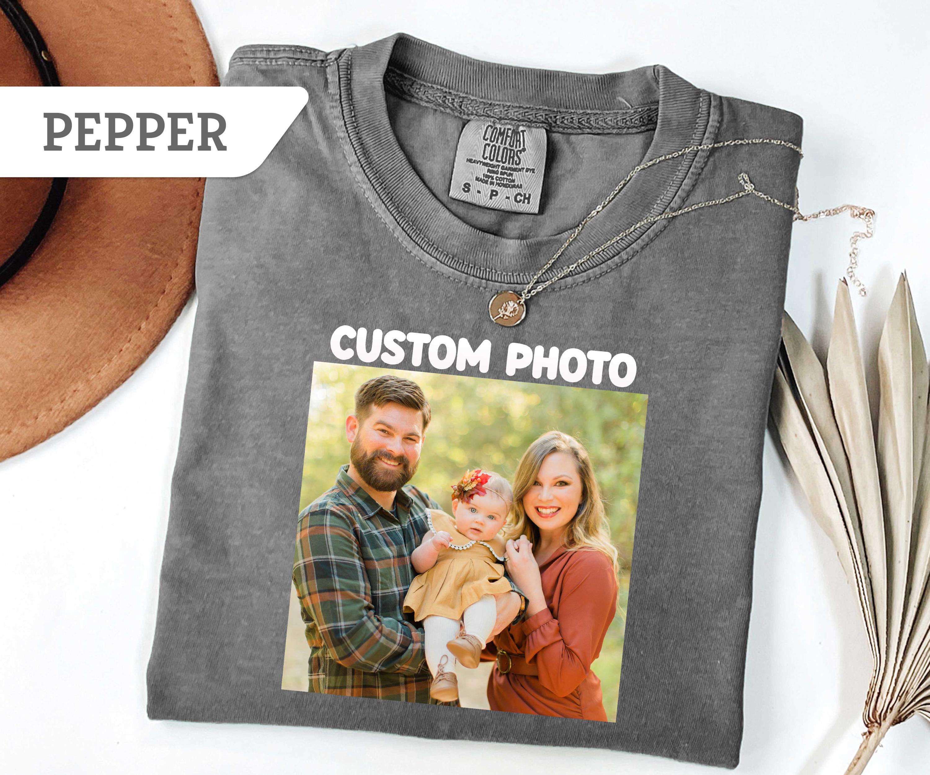 Comfort Colors®Custom Photo Shirt, Personalized T-Shirt, Custom Picture Tshirt, Your Photo Shirt, Family Picture Tee, Logo Image Shirts Gift
