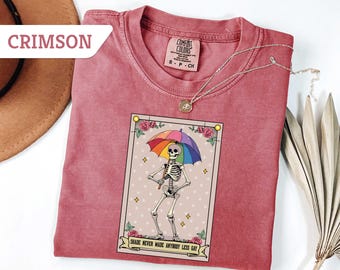 Comfort Colors®Rainbow Pride Shirt, LGBTQ+ Pride T-shirt, Equal Rights Tee,Transgender Human Rights Shirt,Skeleton Pride,Equality Rights Tee