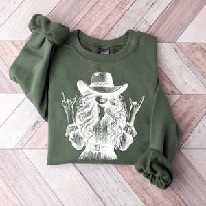 Cowgirl Shirt, Rodeo T-Shirt, Cowgirl Sweatshirt, Country Concert Sweater, Western Graphic Tee For Women, Western Crewneck bild 5