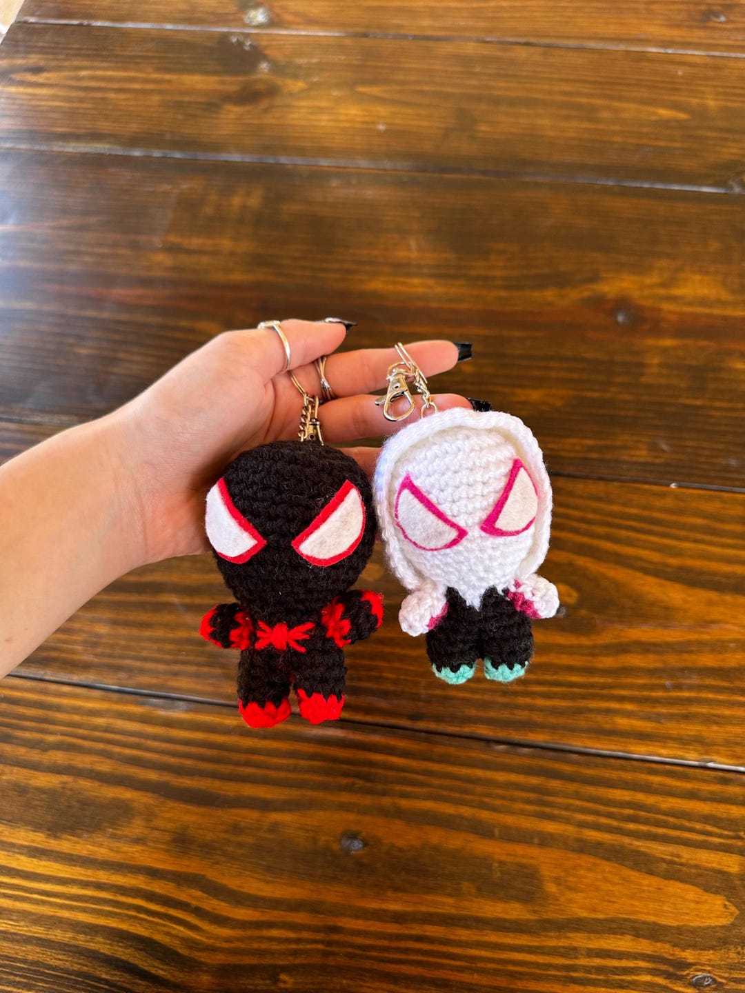 Matcing Keychain Crocheted Matching Keychains - Etsy