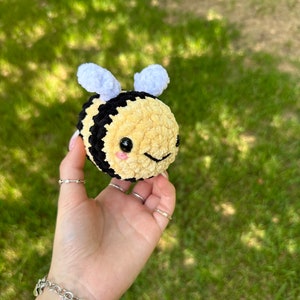 Crocheted bee keychain