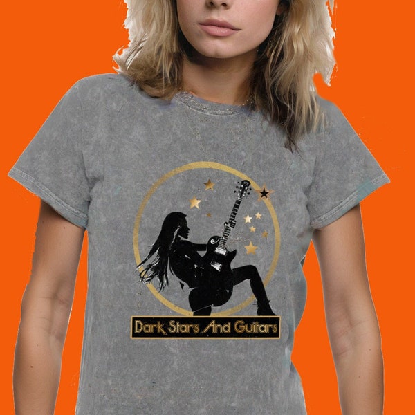 Unisex Mineral Wash T-shirt retro glam rock-'n-roll mode t-shirt top cadeau muzikant Klassiek aangepast ontwerp GRATIS WERELDWIJDE VERZENDING