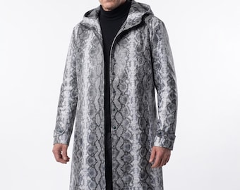 Abrigo largo de cuero para cosplay de Victor Gideon RE9 – Abrigo con capucha de Resident Evil Requiem