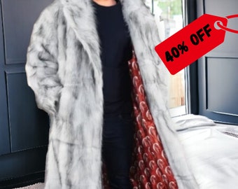 Ryan Gosling Ken White Faux Fur Coat, Ken Winter Coat Handmade Coat