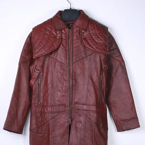 Manteau DMC bordeaux Dante, costume cosplay Devil May Cry 5, trench-coat en cuir Dante
