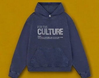 For The Culture" Distressed Aesthetic Hoodie (Unisex)
