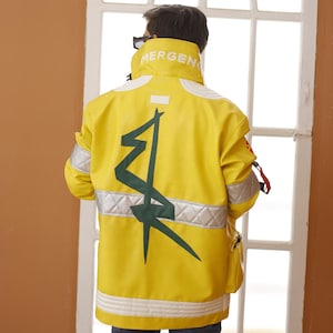 Cyberpunk 2077 David Martinez Inspired Yellow Faux Leather Jacket Edgerunner Cosplay Costume