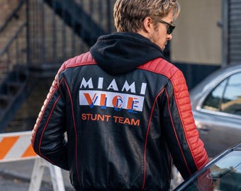 Ryan Gosling Miami Vice Stunt Team Jacket, The Fall Guy Cosplay Costume