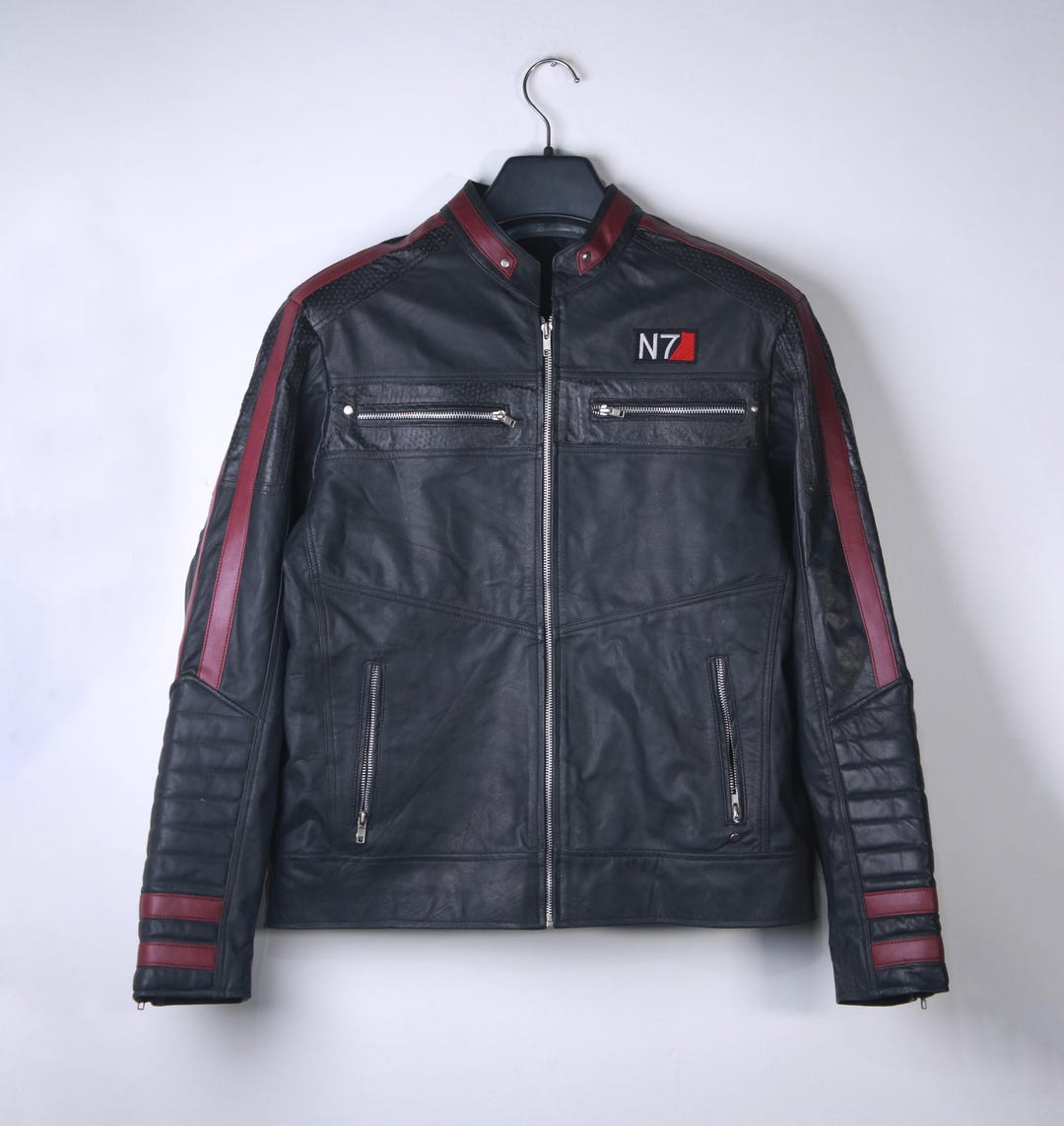 Inspired by Mass Effect 3 Commander Cosplay Jacket, N7 Leather