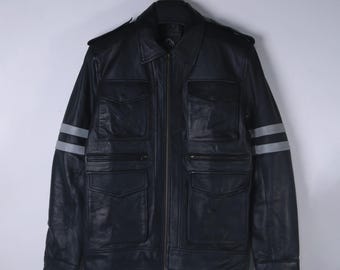 Resident Evil 6 Leon S Kennedy Jacket - Resident Evil Cosplay - Gaming/Biker Cosplay Costume - Leon Kennedy Stripes Jacket