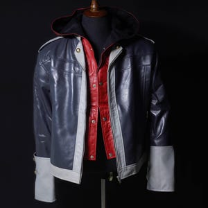 Inspired By KH4 Sora Jacket, Cosplay Hooded Leather Jacket