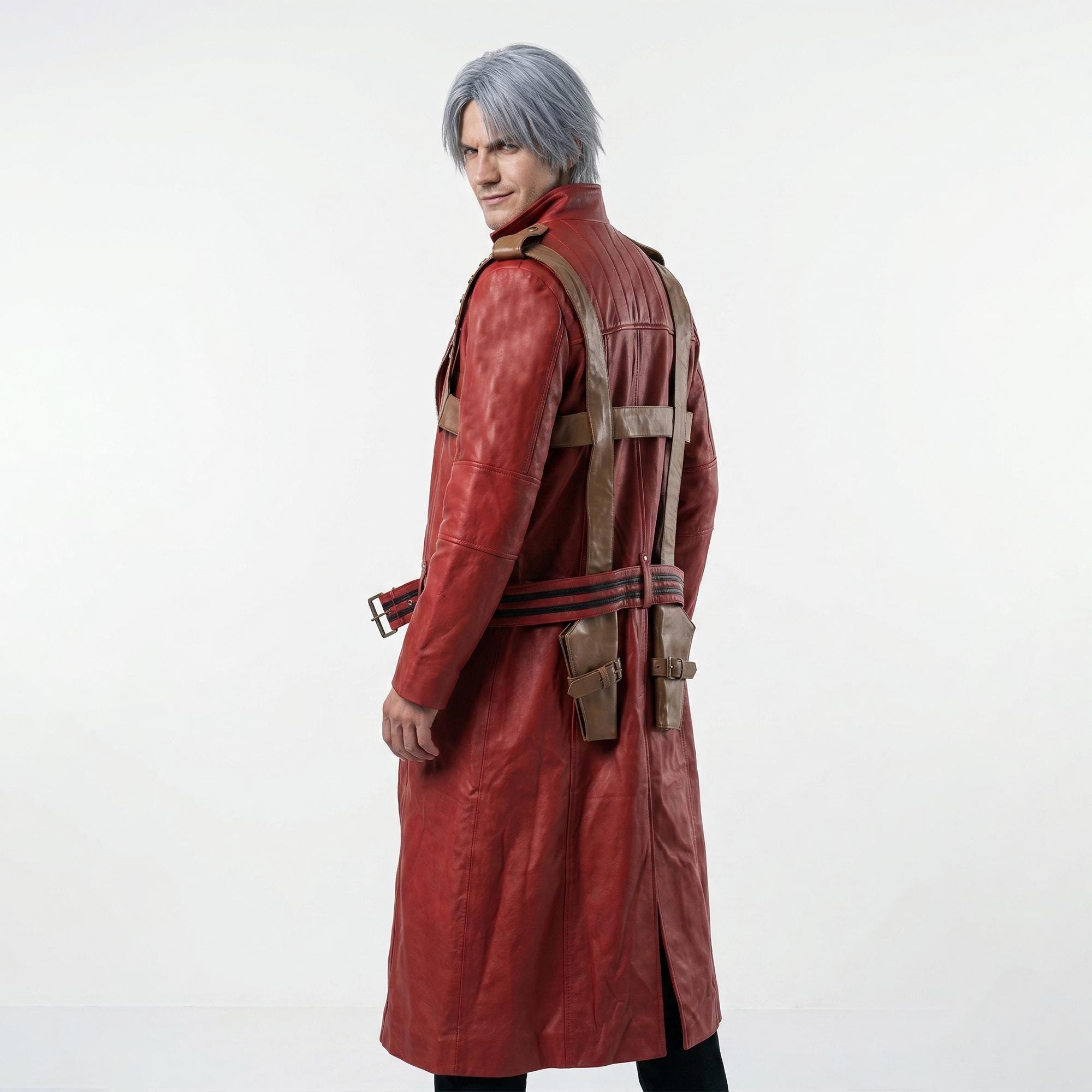 Dante Devil May Cry 3 Cosplay Coat, Red DMC Trench Leather Coat - Etsy