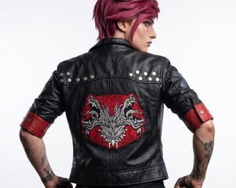 Arcane VI Cosplay Jacket, Unisex Leather Cosplay Costume