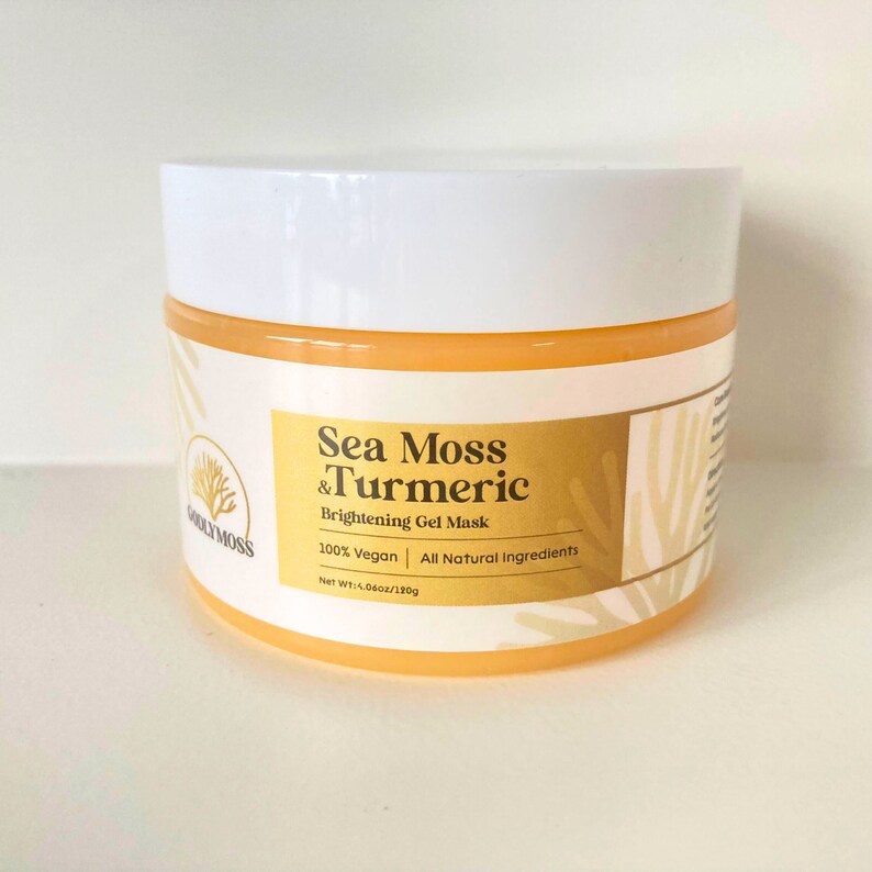 Sea Moss Turmeric Gel Mask, Brightening Face Mask, Organic Face Mask
