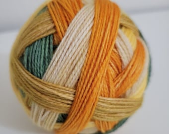 Self-striping sock yarn - Autumn - Hand-dyed to order