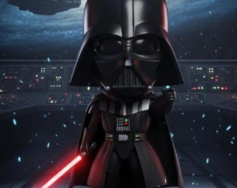 Darth Vader Chibi 3D Print File | Star Wars Model (STL OBJ FBX)