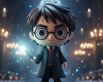 Harry Potter Chibi 3D Print Model | Wizard Collector's File (STL, OBJ, FBX)