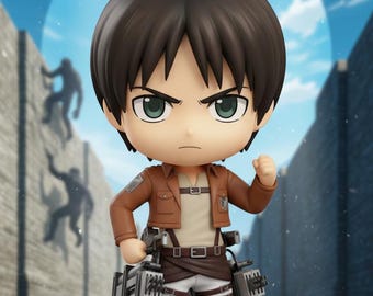 Eren Yeager Chibi 3D Print File STL | Attack on Titan Collectible Model | Digital Fan Art Figure | Shingeki no Kyojin