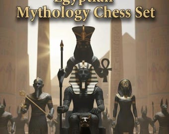 Egyptian Mythology Chess Set 3D Print Model | STL OBJ
