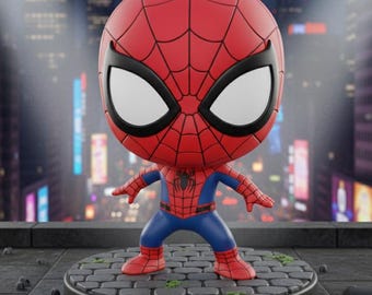 Spider-Man Chibi 3D Print File | STL OBJ FBX (Digital Download)