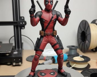 Deadpool Character 3D Print STL File - Dual Wield Stance - Digital Download