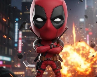 Deadpool Chibi 3D Print File | Anti-Hero Collectible Model (Digital Download)