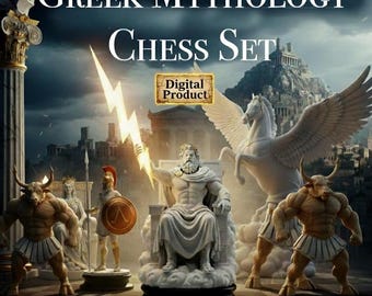 Greek Mythology Chess Set | 3D Printable STL Files