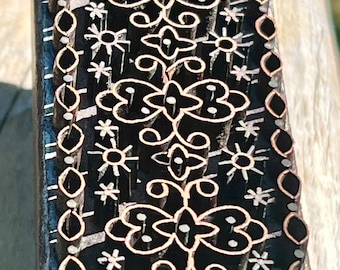 Timbro vintage in rame Batik: bellissimo design dettagliato