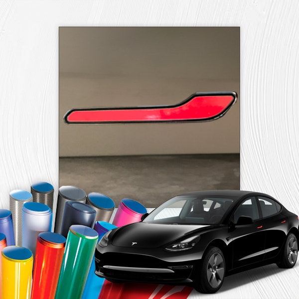 Tesla Model 3/Y 4PCS set Door Handles Decal Vinyl Wrap