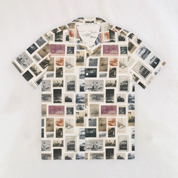 Anytime Anywhere - Vintage Cars - Unisex Print Button Up