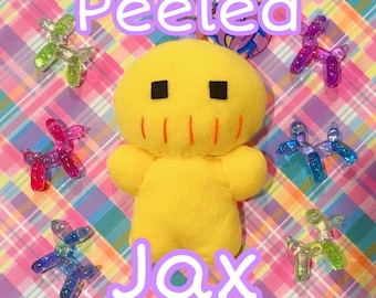Handmade Peeled Jax Plush Keychain – Digital Circus Inspired Bag Charm