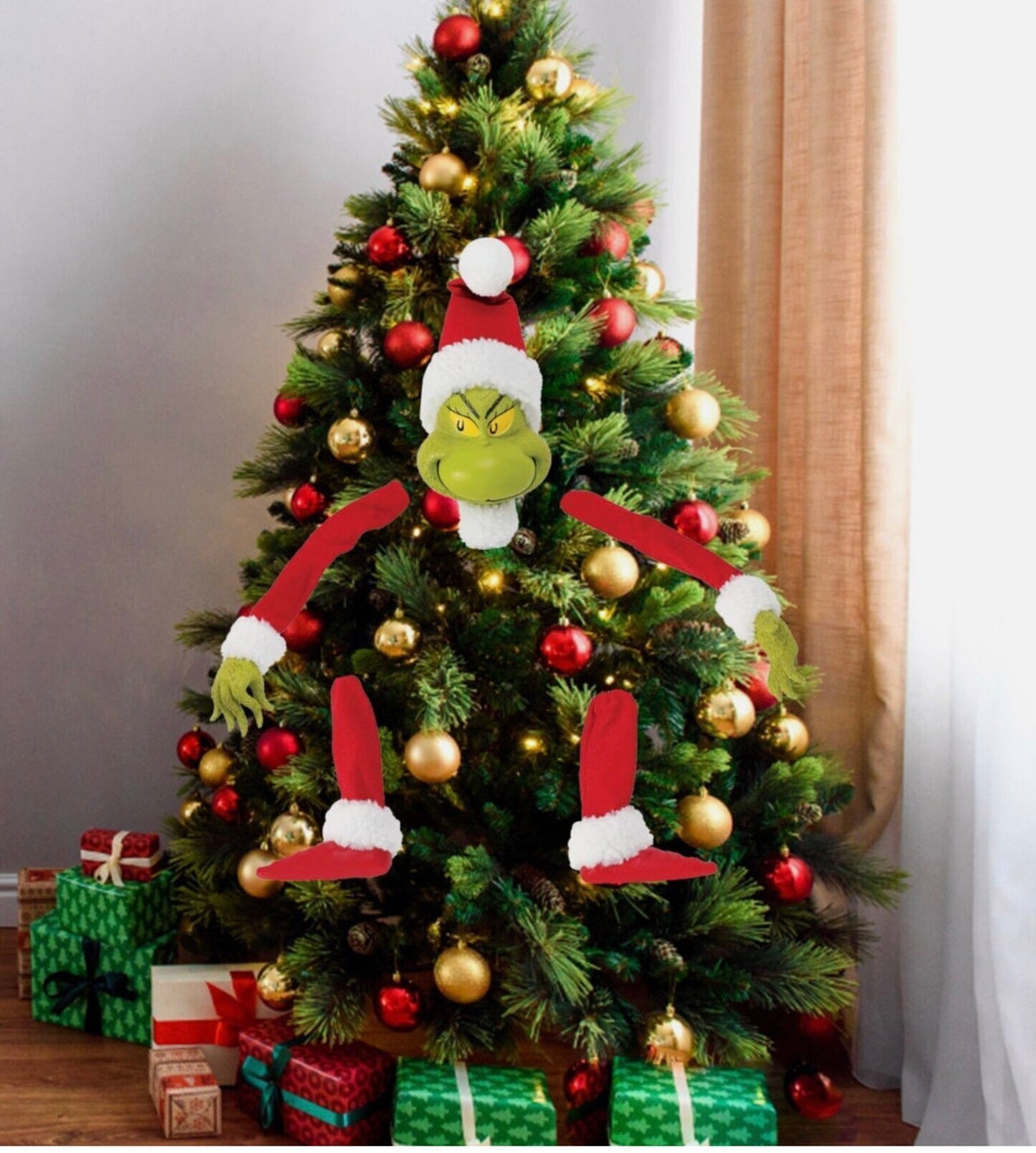 The Grinch Ornament Christmas Tree Decoration arms, Legs and Head
