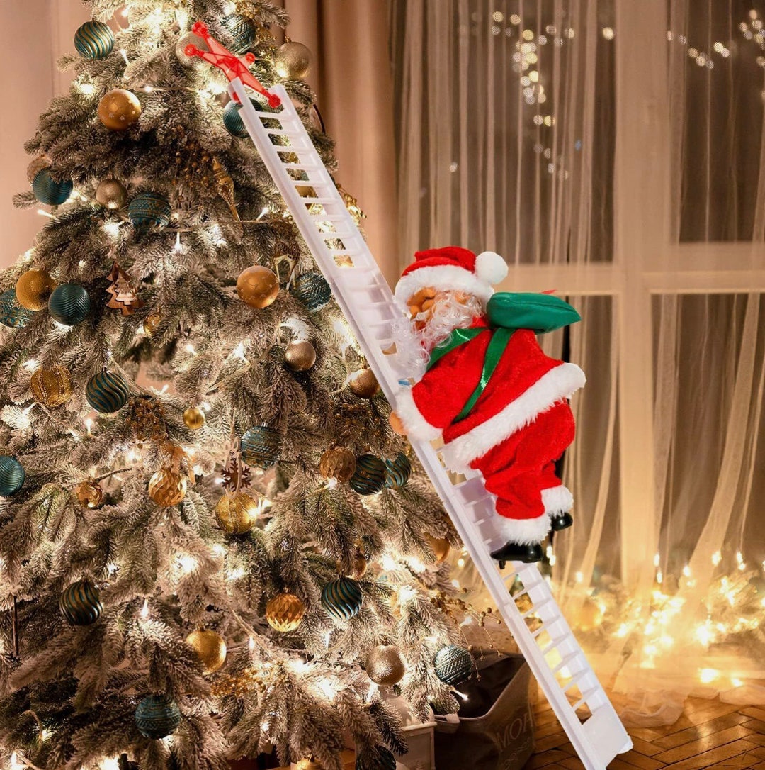 Electric Climbing Christmas Tree Santa Claus Perfect XMAS Party Gift Etsy