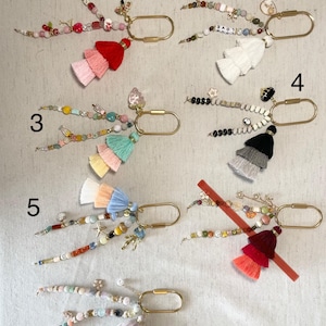 Trendy Purse Charms, Keychain Charms, Handbag Charms, Gift for Her, Handmade Keychains, Golden Chain Bag Accessories, Backpack Keychain