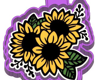 Sunflower Spring full size Molds for Freshies, Aroma Beads Mold, Silicone Freshie Mold, Best Seller