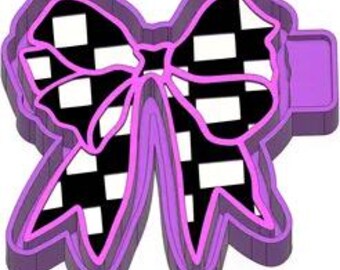 Checkered Bow full size Molds for Freshies, Aroma Beads Mold, Silicone Freshie Mold, Best Seller