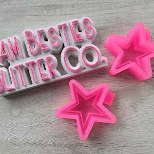 Double Stars Car Freshie Silicone mold vent clips, Molds for Freshies, Aroma Beads Mold, Silicone Freshie Mold