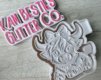 Highland Bow Cow Freshie Silicone mold, Molds for Freshies, Aroma Beads Mold, Silicone Freshie Mold, Vent Clip freshie molds, Highland
