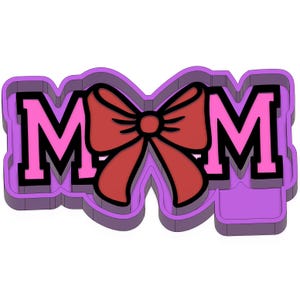Mom Bow , Freshie Silicone mold, Molds for Freshies, Aroma Beads Mold, Silicone Freshie Mold, Inspirational