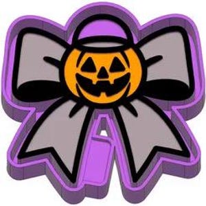 pumpkin bow Car Freshie Silicone mold, Molds for Freshies, Aroma Beads Mold, Silicone Freshie Mold, Halloween, Spooky,