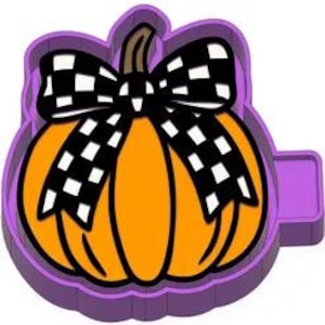 Pumpkin with bow Car Freshie Silicone mold, Molds for Freshies, Aroma Beads Mold, Silicone Freshie Mold, Halloween, Spooky,