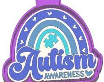 Autismmedvetenhet Bil Freshie Silikongjutform, Formar för Freshies, Arompärlform, Silikon Freshie-form, Retroform